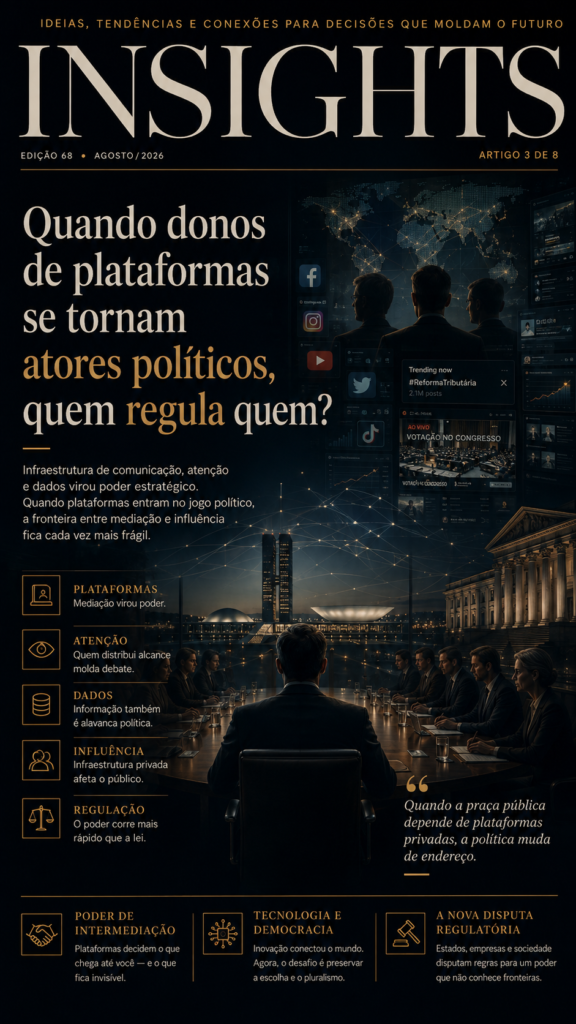 Quando donos de plataformas se tornam atores políticos, quem regula quem?